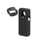 For Insta360 One X3 PULUZ Silicone Protective Case with Lens Cover(Black)