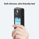 For Insta360 One X3 PULUZ Silicone Protective Case with Lens Cover(Black)