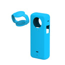 For Insta360 One X3 PULUZ Silicone Protective Case with Lens Cover(Blue)