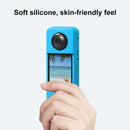 For Insta360 One X3 PULUZ Silicone Protective Case with Lens Cover(Blue)