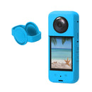 For Insta360 One X3 PULUZ Silicone Protective Case with Lens Cover(Blue)