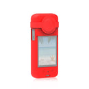 For Insta360 One X3 PULUZ Silicone Protective Case with Lens Cover(Red)