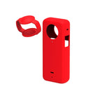 For Insta360 One X3 PULUZ Silicone Protective Case with Lens Cover(Red)