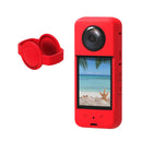For Insta360 One X3 PULUZ Silicone Protective Case with Lens Cover(Red)