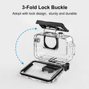 For DJI Osmo Action 3 PULUZ 40m Underwater Waterproof Housing Diving Case with Cold Shoe & Buckle Basic Mount & Screw