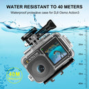 For DJI Osmo Action 3 PULUZ 40m Underwater Waterproof Housing Diving Case with Cold Shoe & Buckle Basic Mount & Screw