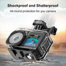 For DJI Osmo Action 3 PULUZ 40m Underwater Waterproof Housing Diving Case with Cold Shoe & Buckle Basic Mount & Screw