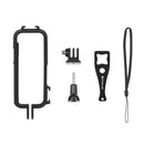 For Insta360 X3 PULUZ Cold Shoe PC Plastic Protective Frame with Adapter Mount & Screw (Black)