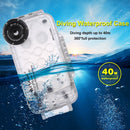 PULUZ For iPhone SE 2020 & 8 & 7 40m/130ft Waterproof Diving Housing Photo Video Taking Underwater Cover Case(Transparent)