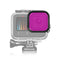 For GoPro Hero11 Black / HERO10 Black / HERO9 Black PULUZ Square Housing Diving Color Lens Filter(Purple)