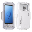 PULUZ 45m/147ft Waterproof Diving Case Photo Video Taking Underwater Housing Cover for Galaxy, Huawei, Xiaomi, Google Android OTG Smartphones with Type-C Port(White)