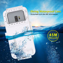 PULUZ 45m/147ft Waterproof Diving Case Photo Video Taking Underwater Housing Cover for Galaxy, Huawei, Xiaomi, Google Android OTG Smartphones with Type-C Port(White)