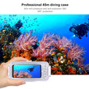 PULUZ 45m/147ft Waterproof Diving Case Photo Video Taking Underwater Housing Cover for Galaxy, Huawei, Xiaomi, Google Android OTG Smartphones with Type-C Port(White)