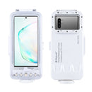 PULUZ 45m/147ft Waterproof Diving Case Photo Video Taking Underwater Housing Cover for Galaxy, Huawei, Xiaomi, Google Android Smartphones with OTG Function(White)