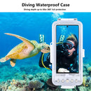 PULUZ 45m/147ft Waterproof Diving Case Photo Video Taking Underwater Housing Cover for Galaxy, Huawei, Xiaomi, Google Android Smartphones with OTG Function(White)