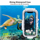 PULUZ 40m/130ft Waterproof Diving Case for iPhone 13 mini / 12 mini, Photo Video Taking Underwater Housing Cover(White)