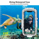 PULUZ 40m/130ft Waterproof Diving Case for iPhone 13 / 13 Pro / 12 / 12 Pro, Photo Video Taking Underwater Housing Cover(White)