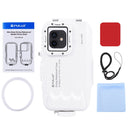 PULUZ 40m/130ft Waterproof Diving Case for iPhone 13 / 13 Pro / 12 / 12 Pro, Photo Video Taking Underwater Housing Cover(White)