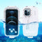 PULUZ 40m/130ft Waterproof Diving Case for iPhone 13 Pro Max / 12 Pro Max / 11 Pro Max, Photo Video Taking Underwater Housing Cover(White)