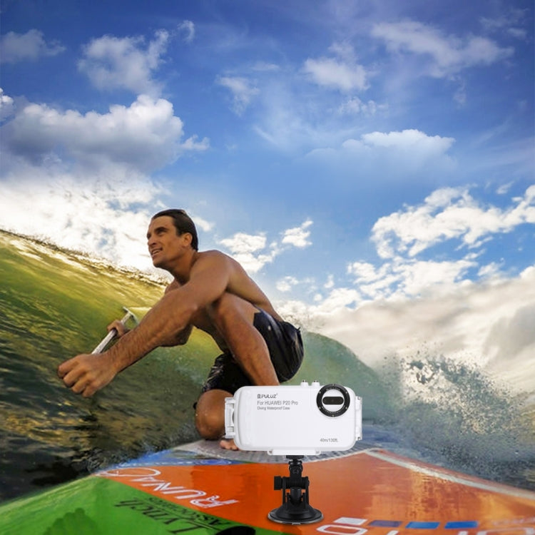 PULUZ PULUZ 40m/130ft Waterproof Diving Case for Huawei P20 Pro, Photo Video Taking Underwater Housing Cover(White)