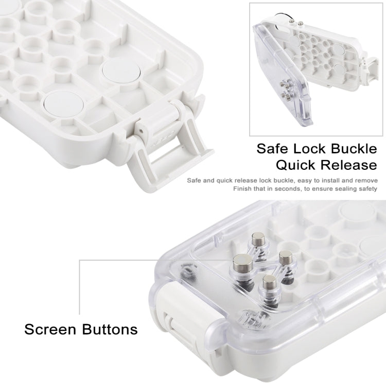 PULUZ PULUZ 40m/130ft Waterproof Diving Case for Huawei P20 Pro, Photo Video Taking Underwater Housing Cover(White)