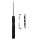 2 PCS for Apple Watch 42mm Metal Strap Connector Metal Buckle with Screwdrivers Tool(Silver)