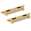 2 PCS for Apple Watch 38mm Metal Strap Connector Metal Buckle(Gold)