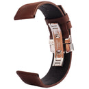Kakapi for Apple Watch 42mm Subtle Texture Double Buckle Genuine Leather Watch Band, Only Used in Conjunction with Connectors (S-AW-3293)(Coffee)