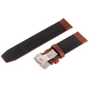 Kakapi for Apple Watch 42mm Subtle Texture Double Buckle Genuine Leather Watch Band, Only Used in Conjunction with Connectors (S-AW-3293)(Coffee)