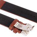 Kakapi for Apple Watch 42mm Subtle Texture Double Buckle Genuine Leather Watch Band, Only Used in Conjunction with Connectors (S-AW-3293)(Coffee)
