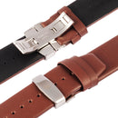 Kakapi for Apple Watch 42mm Subtle Texture Double Buckle Genuine Leather Watch Band, Only Used in Conjunction with Connectors (S-AW-3293)(Coffee)