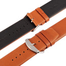 Kakapi for Apple Watch 38mm Subtle Texture Classic Buckle Genuine Leather Watch Band with Connector(Brown)