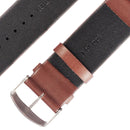 Kakapi for Apple Watch 42mm Subtle Texture Classic Buckle Genuine Leather Watch Band with Connector(Coffee)