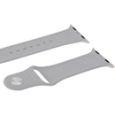 For Apple Watch Sport 38mm High-performance Rubber Sport Watch Band with Pin-and-tuck Closure(Silver)