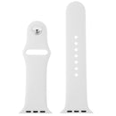 For Apple Watch Sport 38mm High-performance Rubber Sport Watch Band with Pin-and-tuck Closure(White)