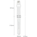 For Apple Watch Sport 38mm High-performance Rubber Sport Watch Band with Pin-and-tuck Closure(White)
