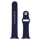 For Apple Watch Sport 38mm High-performance Longer Silicone Sport Watch Band with Pin-and-tuck Closure(Dark Blue)