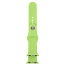 For Apple Watch Sport 38mm High-performance Longer Silicone Sport Watch Band with Pin-and-tuck Closure(Green)