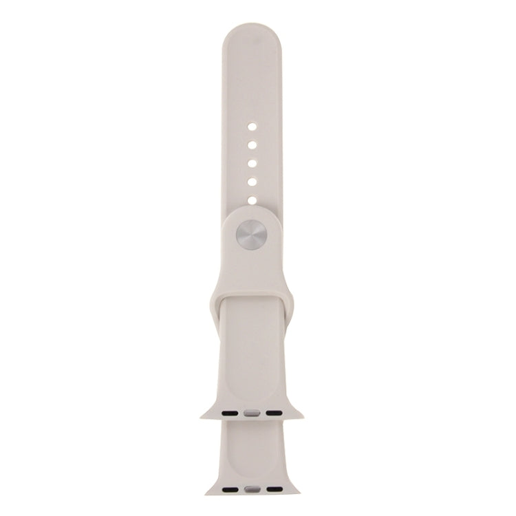 For Apple Watch Sport 38mm High-performance Longer Silicone Sport Watch Band with Pin-and-tuck Closure(Beige)