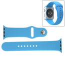 For Apple Watch Sport 38mm High-performance Longer Silicone Sport Watch Band with Pin-and-tuck Closure(Blue)