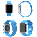 For Apple Watch Sport 38mm High-performance Longer Silicone Sport Watch Band with Pin-and-tuck Closure(Blue)