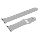 For Apple Watch Sport 38mm High-performance Longer Silicone Sport Watch Band with Pin-and-tuck Closure(Silver)