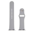 For Apple Watch Sport 38mm High-performance Longer Silicone Sport Watch Band with Pin-and-tuck Closure(Silver)