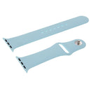 For Apple Watch Sport 38mm High-performance Longer Silicone Sport Watch Band with Pin-and-tuck Closure(Baby Blue)