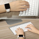 For Apple Watch Sport 38mm High-performance Longer Silicone Sport Watch Band with Pin-and-tuck Closure(White)