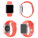 For Apple Watch Sport 42mm High-performance Longer Rubber Sport Watch Band with Pin-and-tuck Closure(Rose Red)