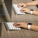 For Apple Watch Sport 42mm High-performance Longer Rubber Sport Watch Band with Pin-and-tuck Closure(Beige)