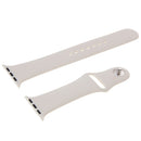 For Apple Watch Sport 42mm High-performance Longer Rubber Sport Watch Band with Pin-and-tuck Closure(Beige)