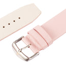 Kakapi for Apple Watch 42mm Subtle Texture Brushed Buckle Genuine Leather Watch Band with Connector(Pink)