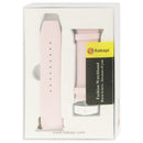 Kakapi for Apple Watch 42mm Subtle Texture Brushed Buckle Genuine Leather Watch Band with Connector(Pink)